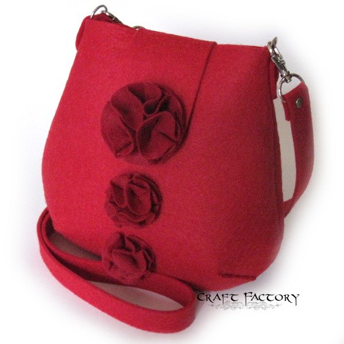 Carmine Roses - mała torebka na ramię Craft Factory