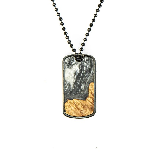 biżuteria męska Nieśmiertelnik Bewood Resin Grey Czarny