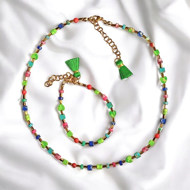 komplet biżuterii RAZEM TANIEJ! komplet wakacyjny : jaspis cesarski : multicolor II