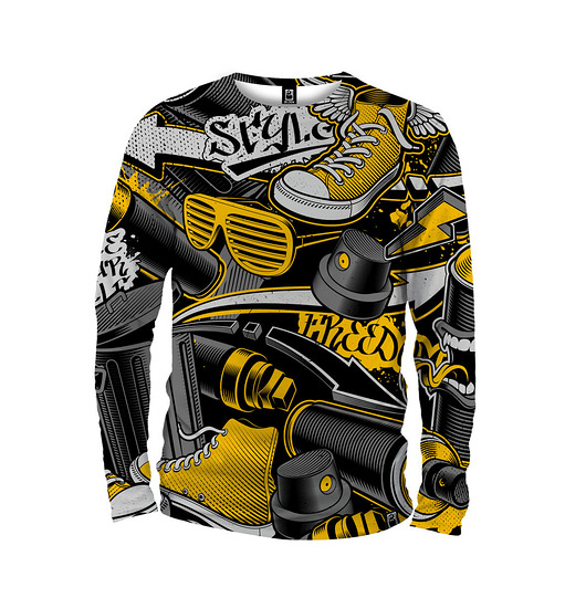 bluzy męskie Koszulka Longsleeve Męska DR.CROW Graffiti Street