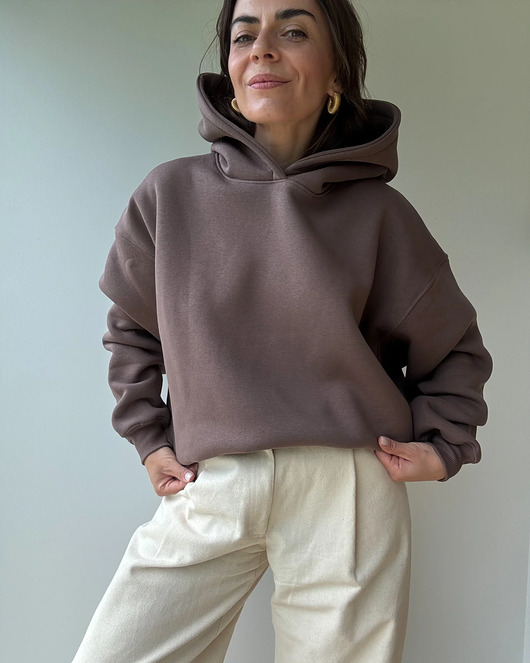 bluza z kapturem damska Bluza Soho choclate z kapturem