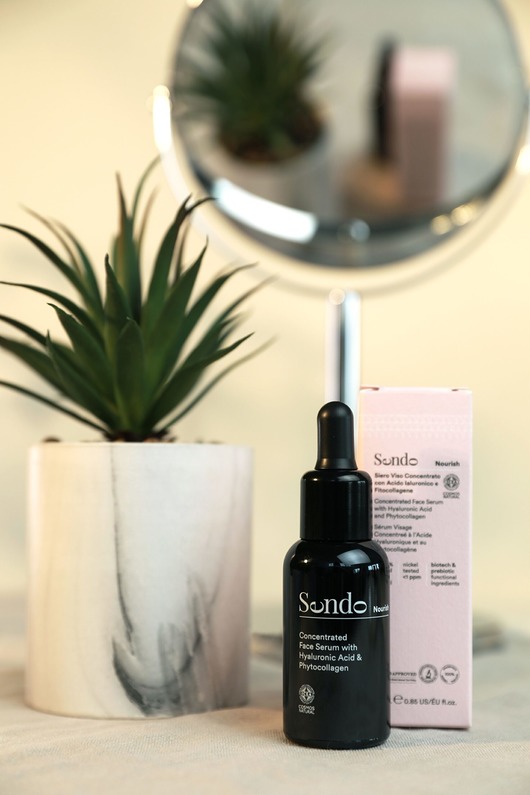 serum do twarzy Skoncentrowane serum do twarzy z kwasem hialuronowym i fitokolagenem Sendo 25 ml
