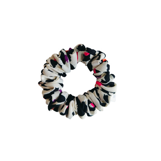 gumki do włosów Scrunchie do włosów, gumka do włosów z wiskozy Panterkowy pop MIDI