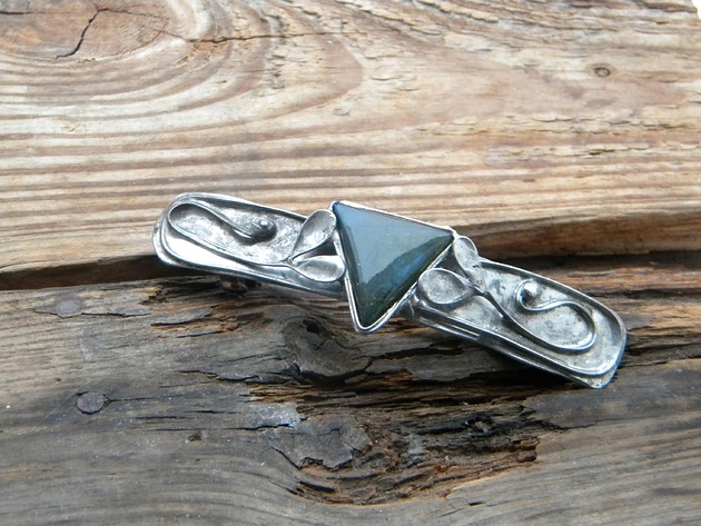 spinki i klamry do włosów Niebieski labradoryt  - klamra