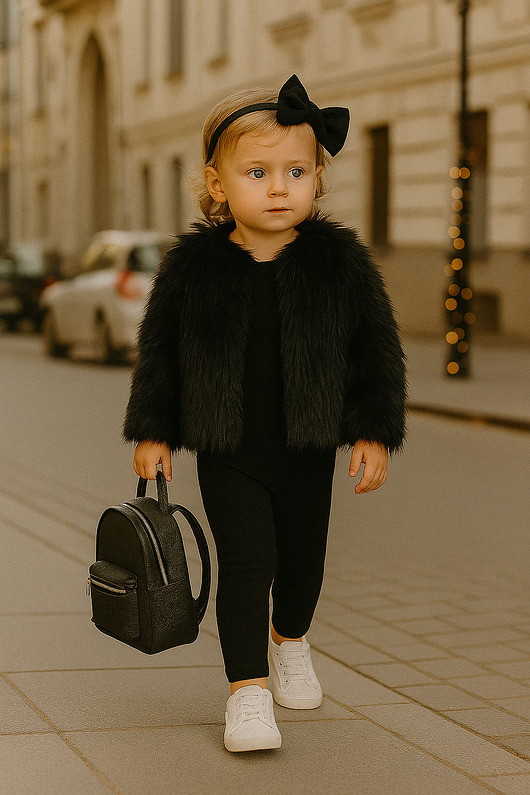 kurtki i płaszcze dla dziewczynki Futerko dla dziecka