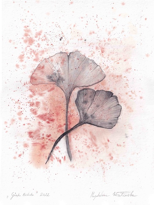 grafiki i ilustracje Ginko Biloba - Miłość Harmonia Miłorząb