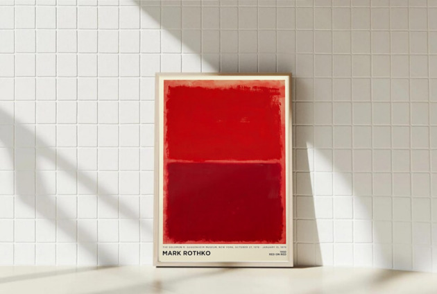 grafiki i ilustracje PLAKAT abstrakcyjny Rothko kolorowa abstrakcja czerwona