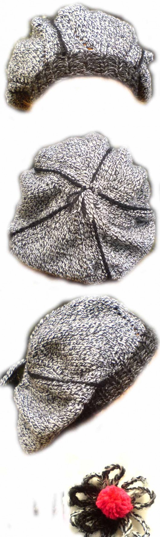 Beret 24+broszka alexandra13