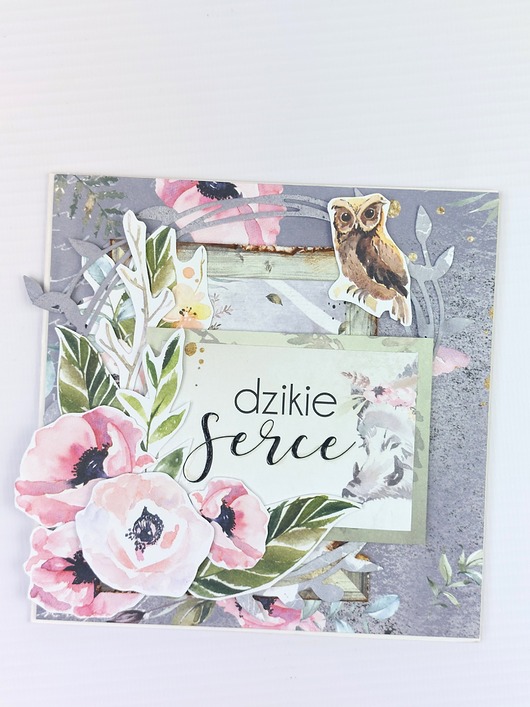 kartki scrapbooking Kartka uniwersalna "Dzikie serce"