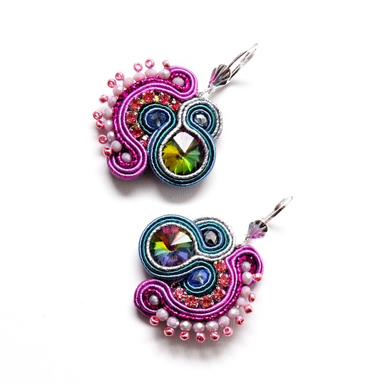 kolczyki soutache Sutaszowe kolczyki JAIPUR