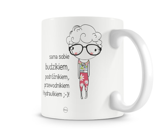 kubki Kubek. sama sobie budzikiem