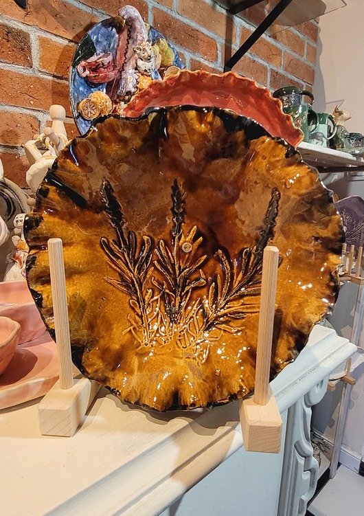 patery i talerze Ceramiczna patera z motywem lawendy.