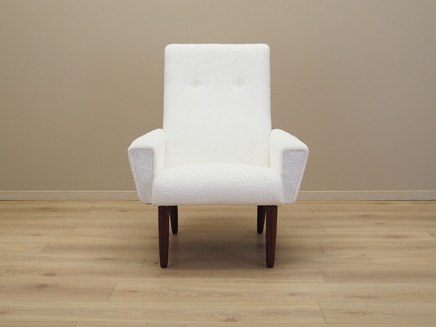 fotele Fotel biały, duński design, lata 70, produkcja: Dania