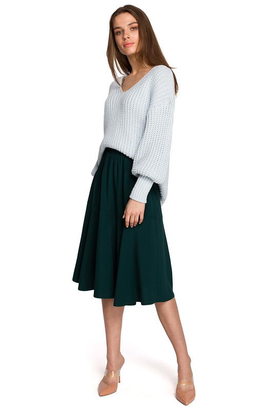 Spódnica z falbaną-czarna(S261) STYLE