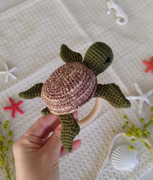 niemowlak - inne Grzechotka żółwik, Gryzak na kółku, Prezent dla noworodka