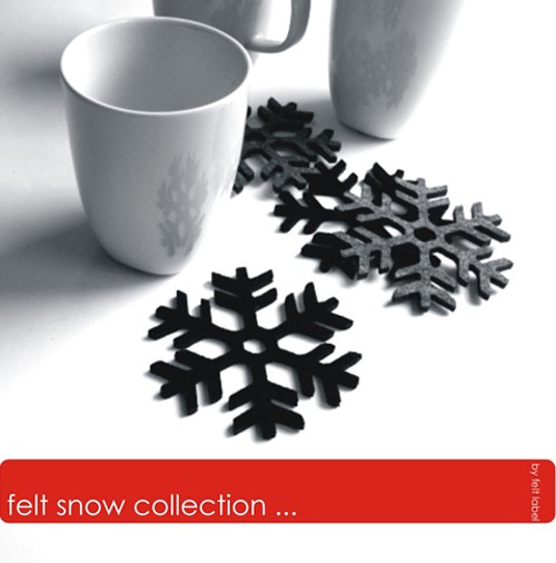 felt snow collection... felt label
