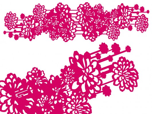 43x160cm  kwietny bieżnik + 4 kwiatki gratis! AT design