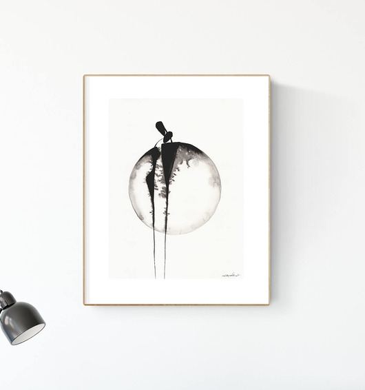 grafika 30X40 cm wykonana ręcznie MiniMalArt