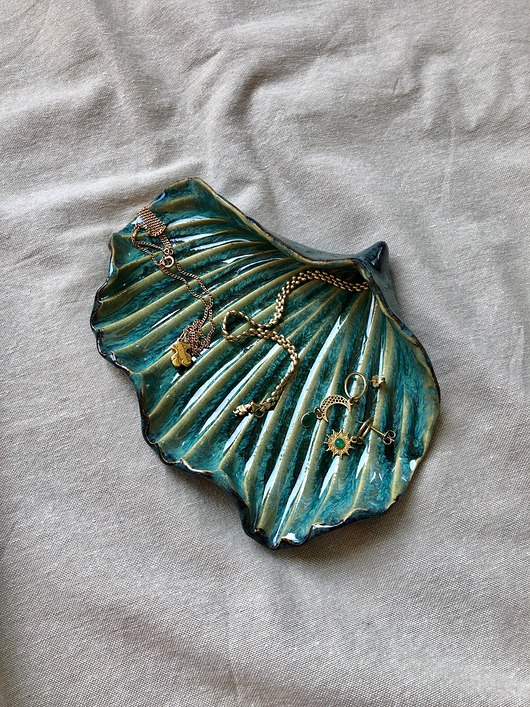 pojemniki na biżuterię Ceramiczna muszla na biżuterię TURKUS