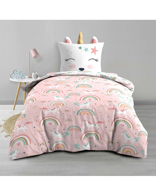 kocyki, kołderki, pościel dla dzieci Pościel Bawełniana Komplet Pościeli Dziecięcej Unicorn 140x200 cm