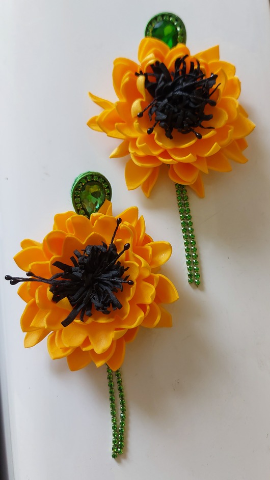 kolczyki soutache Kolczyki Słoneczniki