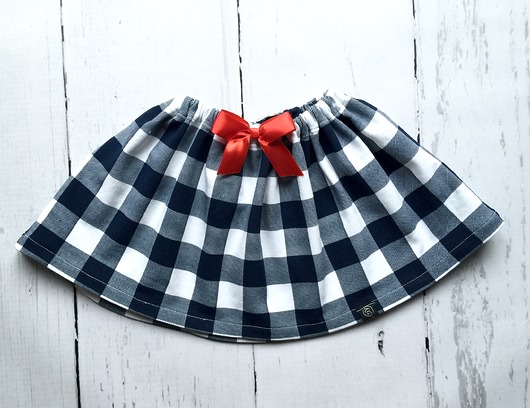 Spódniczka w kratę vichy KG Handmade