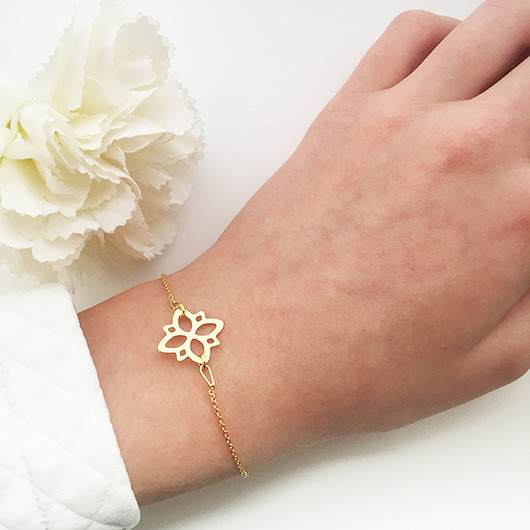 Bransoletka z kwiatem stylizowany kwiat Anemon Atelier