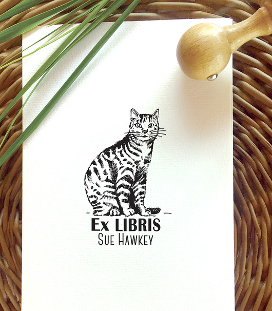 stemple Stempel Ex libris KOT PRĘGOWANY