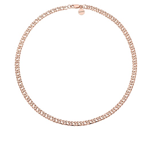 złote naszyjniki Masywny łańcuch z różowego złota