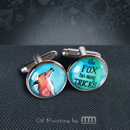 FOX - spinki do mankietów muamua design