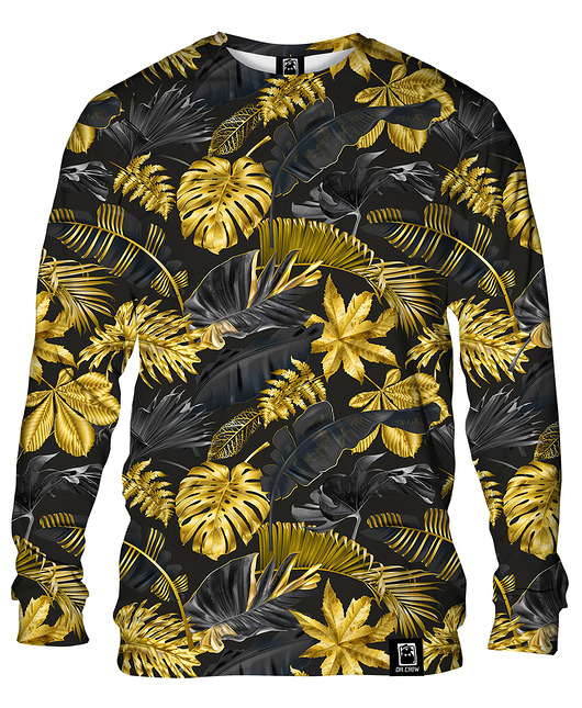 bluzy męskie Bluza Bez Kaptura Męska DR.CROW Liście