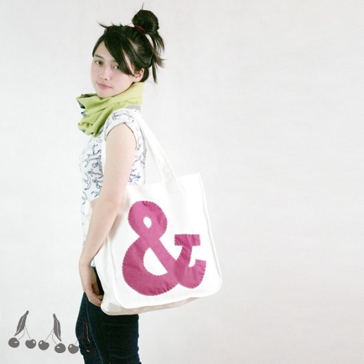 ::: SHOPPING BAG ampersand PINK ::: uniqo