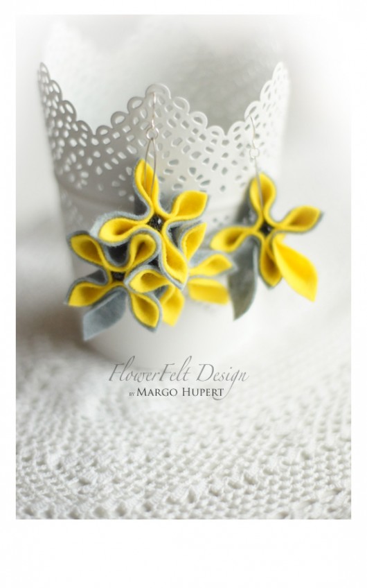 SunFlowers -Biżuteria Autorska FlowerFelt Design