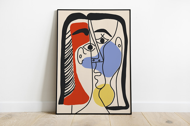 Pablo Picasso, inspiracja, plakat wystawowy Pas De LArt