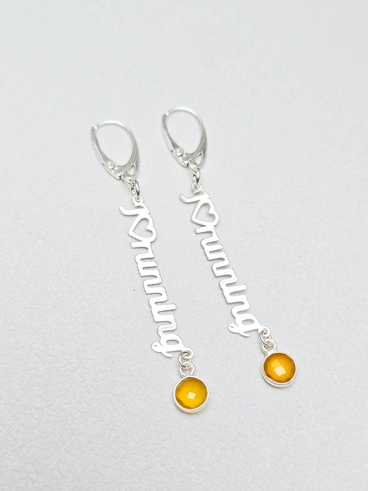 kolczyki srebrne Lekkie kolczyki dla biegaczki srebrne