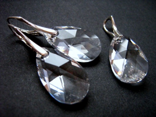 kryształ Swarovski migdał- komplet Lahovska