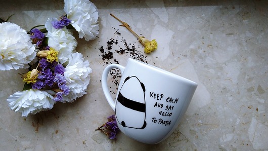 kubek keep calm and say hello to panda MUKI design