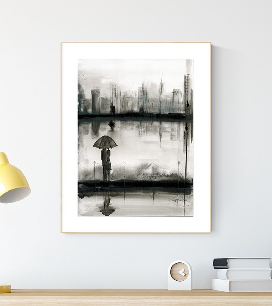 grafika 30x40 cm wykonana ręcznie Krystyna Siwek Art