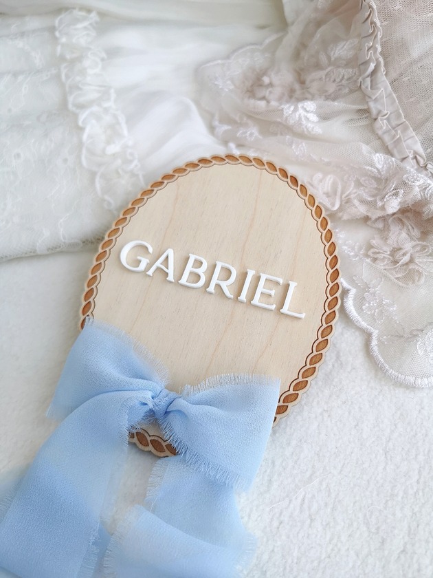 niemowlak - inne Prezent dla noworodka, tabliczka z imieniem dla chłopca