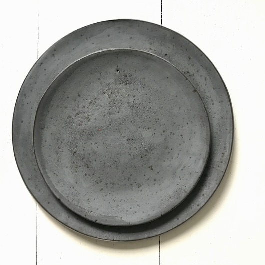 patery i talerze komplet talerzy ceramicznych ciemny szary