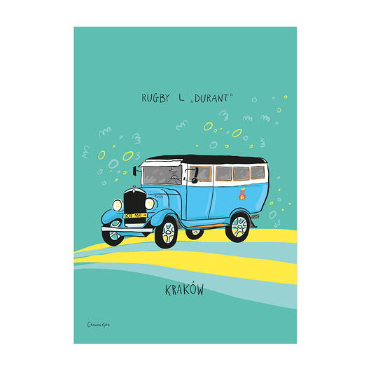 plakaty Plakat A4 Kraków Autobus Rugby "Durant"