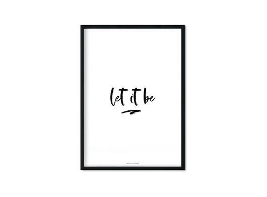 "let it be" Plakat Love The Journey