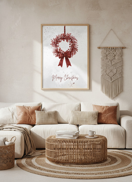 plakaty Plakat Burgundy wreath