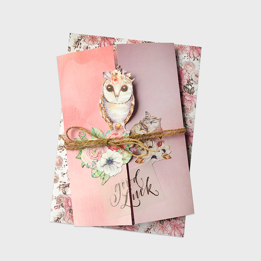 Kartka na Baby shower "Owl" Joanna Klupś