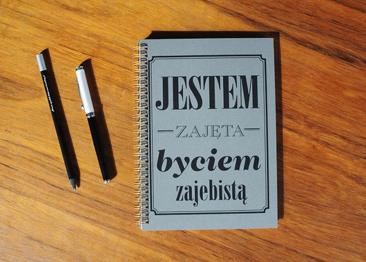 notatniki i albumy Jestem zajęta byciem zajebistą, notatnik