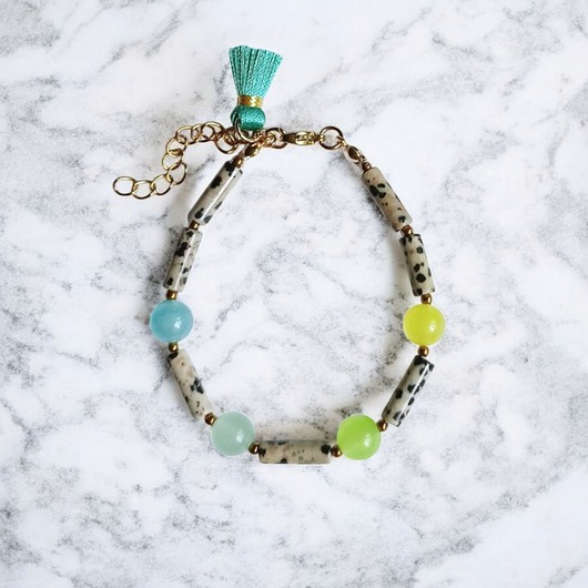 bransoletki z kamieni naturalnych Bransoletka : summer JASPER collection : jaspis i jadeit