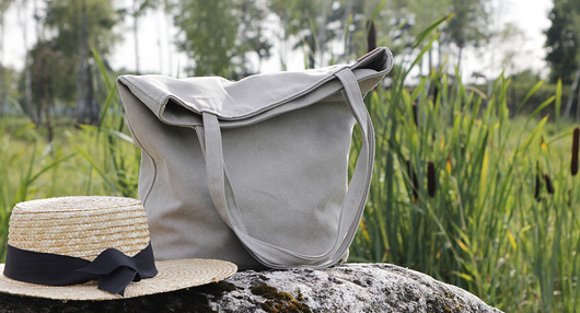 Shopper bag XL beżowa torba z grubej bawełny hairoo