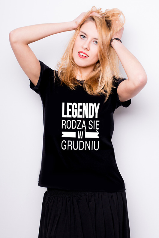 T-shirt damski-legendy rodzą się w grudniu AllbagAllprints