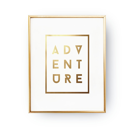 Plakat Adventure, Złota Typografia ZlotePlakaty