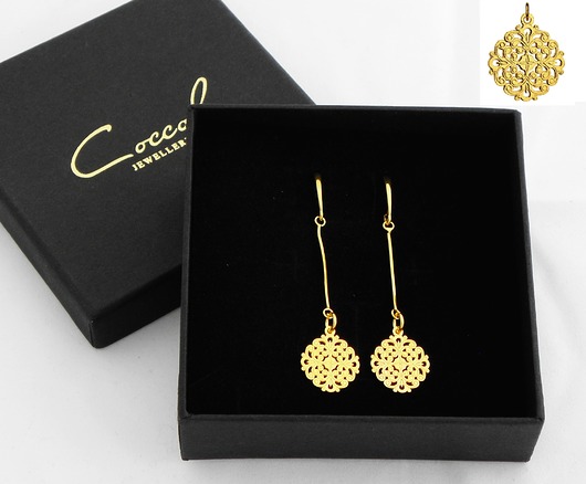 KOLCZYKI SREBRO 925 Z ROZETKĄ Coccola JEWELLERY